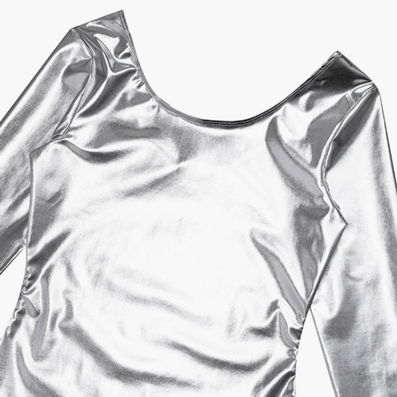 ⭐🆕 Liquid silver metallic bodysuit - Picture 6 of 10